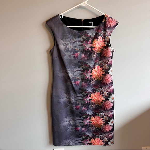 RM LL 6 Multicolor Floral Sleeveless Sheath Dress with Rear Zipper - Picture 15 of 15
